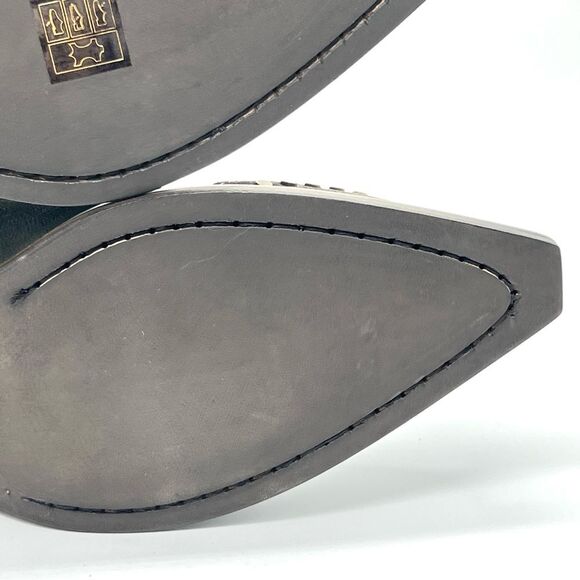 ZADIG & VOLTAIRE Womens 40 Cara Studded Western Boot Khaki Suede Leather Boots - Picture 12 of 16